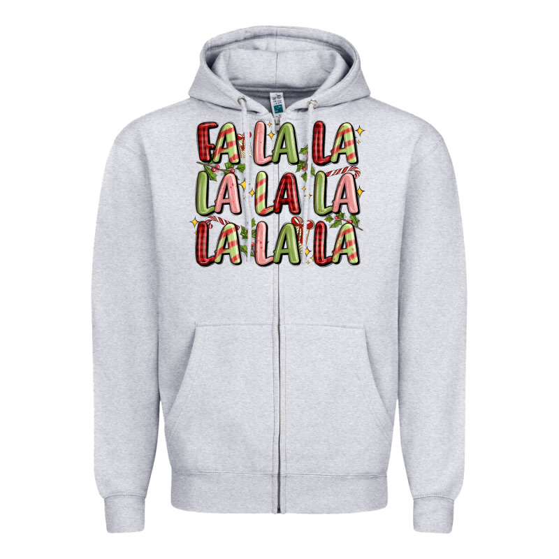 Fa La La La La La La La La Zipper Hoodie by MaliasSmallBusiness | Teevron