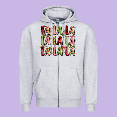 Fa La La La La La La La La Zipper Hoodie Designed By Maliassmallbusiness
