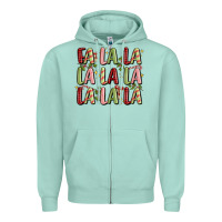 Seafoam fa la la la la la la la la Zipper Hoodie - MaliasSmallBusiness