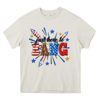 Cream just here to bang Heavy Core Tee - texasbilliewilder