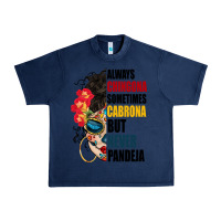 Navy always chingona sugar skull Urban Heavy Tee - BundleAndBundleShop