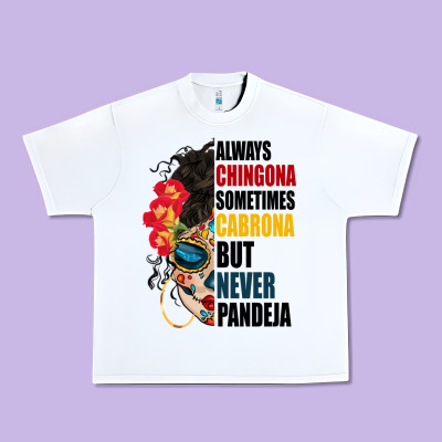 Always Chingona Sugar Skull Urban Heavy Tee Designed By Bundleandbundleshop