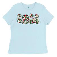 Baby Blue mexican flag sunflower Ladies Tee - JahusDesignShop