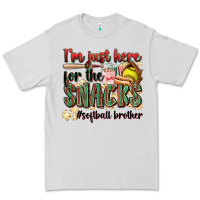Dove Grey i'm just here for the snacks #softball brother Premium Tee - Zillion Design Studio