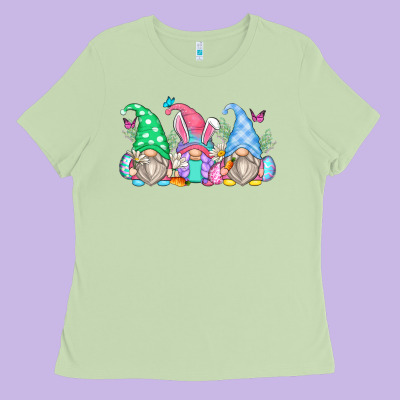 Easter Gnomes Ladies Tee Designed By Zillion Design Studio
