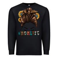 Black mom life messy bun Premium Sweatshirt - Jasminsmagicworld