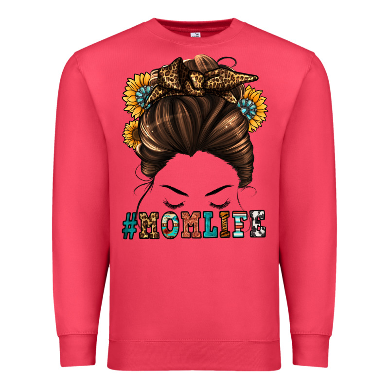 Mom Life Messy Bun Premium Sweatshirt by Jasminsmagicworld | Teevron