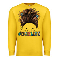 Lemon mom life messy bun Premium Sweatshirt - Jasminsmagicworld