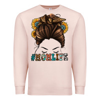 Pale Pink mom life messy bun Premium Sweatshirt - Jasminsmagicworld