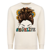 Sandshell mom life messy bun Premium Sweatshirt - Jasminsmagicworld
