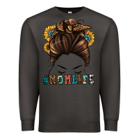 Smoke mom life messy bun Premium Sweatshirt - Jasminsmagicworld