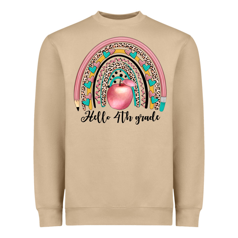 Hello 4th Grade Heavyweight Sweatshirt by JahusDesignShop | Teevron