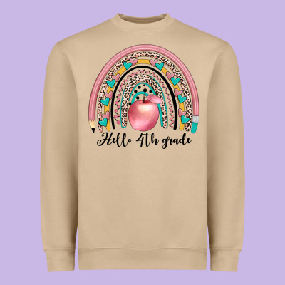 Hello 4th Grade Heavyweight Sweatshirt Designed By Jahusdesignshop