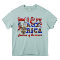 Arona land of the free america because of the brave Heavy Core Tee - texasbilliewilder