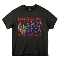Asphalt land of the free america because of the brave Heavy Core Tee - texasbilliewilder