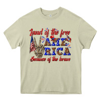 Mossy land of the free america because of the brave Heavy Core Tee - texasbilliewilder
