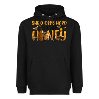 Black she works hard for the honey Heavyweight Hoodie - Artiststas