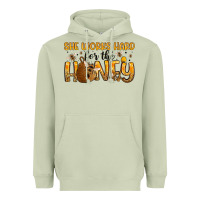 She Works Hard For The Honey Heavyweight Hoodie | Teevron