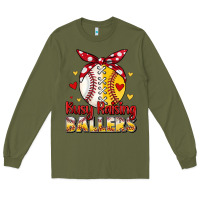Army Green busy raising ballers Long Sleeve Tee - JahusDesignShop