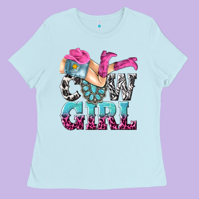 Ladies Tee cow girl