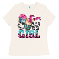 Bone cow girl Ladies Tee - texasbilliewilder