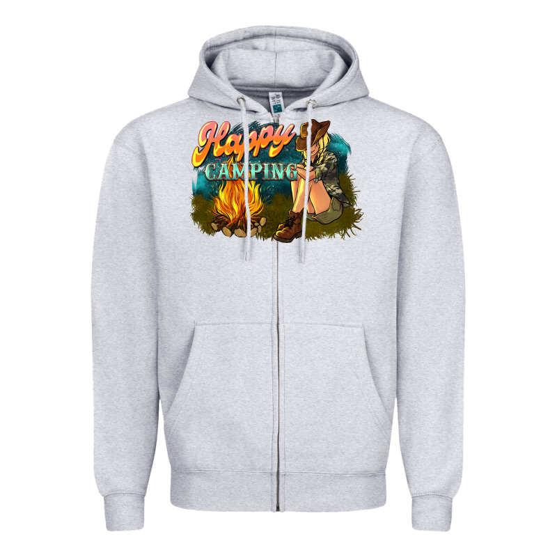 Happy Camping Zipper Hoodie by NancyCooperArtShop | Teevron
