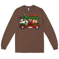 Chestnut merry christmas snowman and farm animals truck Long Sleeve Tee - Jasminsmagicworld