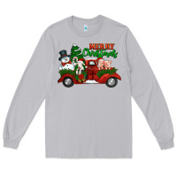 Moon Dust merry christmas snowman and farm animals truck Long Sleeve Tee - Jasminsmagicworld