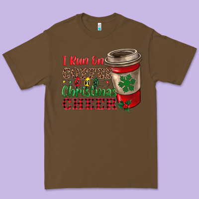I Run On Coffee And Christmas Cheer Premium Tee Designed By Ranaportraitstore