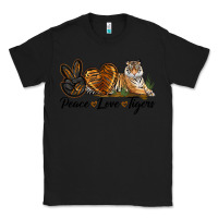 Black Peace Love Tigers Classic Tee - LillyAllenDesigns