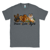 Charcoal Heather Peace Love Tigers Classic Tee - LillyAllenDesigns