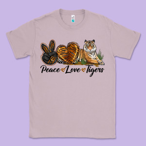 Peace Love Tigers Classic Tee Designed By Lillyallendesigns