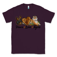 Plum Peace Love Tigers Classic Tee - LillyAllenDesigns