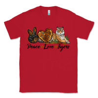Red Peace Love Tigers Classic Tee - LillyAllenDesigns