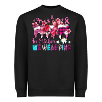 Black in october we wear pink cancer ribbon with teeth Heavyweight Sweatshirt - AdoDesignShop