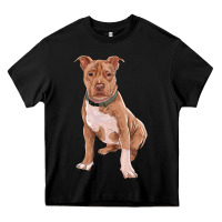 Brown Pitbull Heavy Core Tee | Teevron