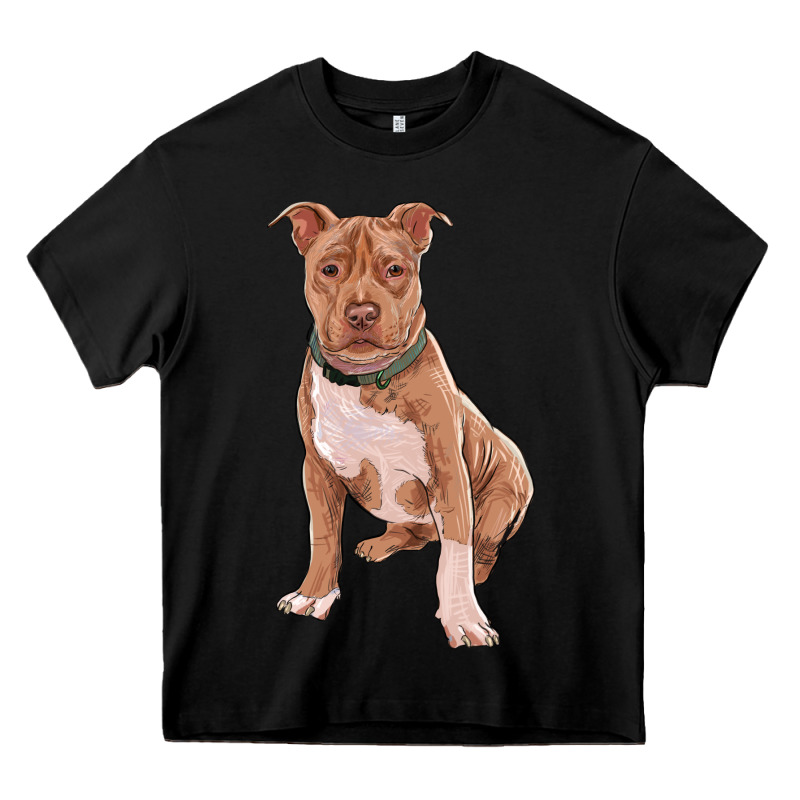 Brown Pitbull Heavy Core Tee by RanaPortraitStore | Teevron