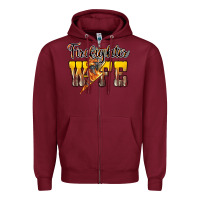 Burgundy firefighter wife lightning bolt Zipper Hoodie - NancyCooperArtShop