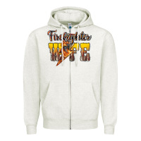 Oatmeal Heather firefighter wife lightning bolt Zipper Hoodie - NancyCooperArtShop