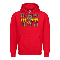 Red firefighter wife lightning bolt Zipper Hoodie - NancyCooperArtShop