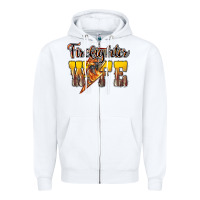 White firefighter wife lightning bolt Zipper Hoodie - NancyCooperArtShop