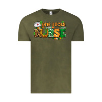 Vintage Olive one lucky nurse Vintage Tee - AdoDesignShop