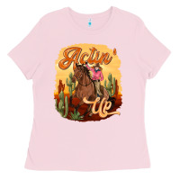Bubblegum Pink cowgirl actin up Ladies Tee - texasbilliewilder