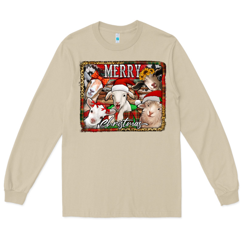 Merry Christmas Goats Long Sleeve Tee by Jasminsmagicworld | Teevron
