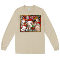 Mushroom merry christmas goats Long Sleeve Tee - Jasminsmagicworld