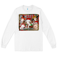White merry christmas goats Long Sleeve Tee - Jasminsmagicworld