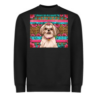Black shih tzu floral tumbler Heavyweight Sweatshirt - Artiststas