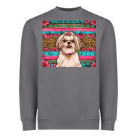 Storm shih tzu floral tumbler Heavyweight Sweatshirt - Artiststas