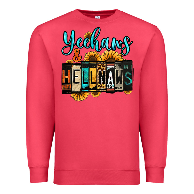 Yeehaws And Hellnaws Premium Sweatshirt by Jasminsmagicworld | Teevron