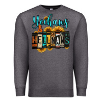 Charcoal Heather yeehaws and hellnaws Premium Sweatshirt - Jasminsmagicworld